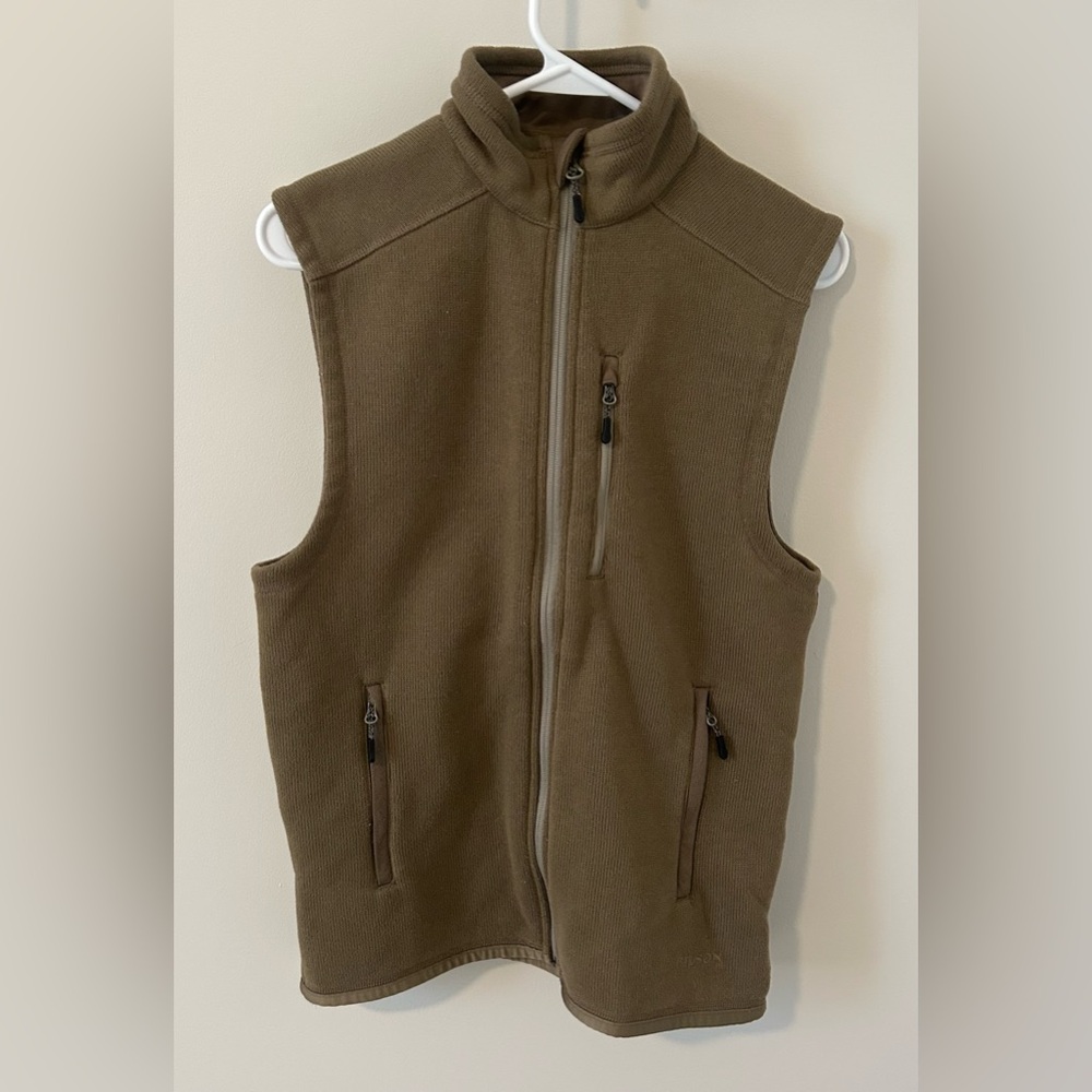 Filson Ridgeway Fleece Vest Men’s XS Field Olive Color Polartec